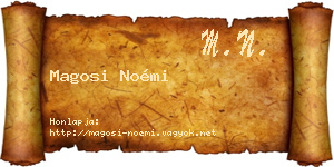 Magosi Noémi névjegykártya
